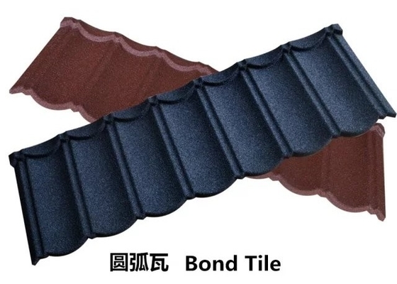 Color Stone Coated Steel Roofing Tiles 0.7mm Thickness