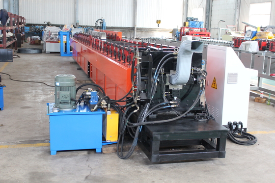 4kw Metal Galvanized Downspout Roll Forming Machine  8-12m/Min