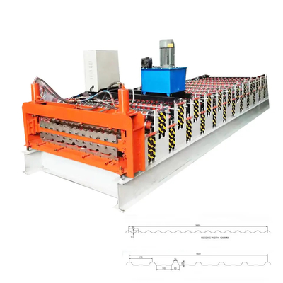 Customizable Trapezoidal Double Layer Cold Roll Forming Machine 15m/Min