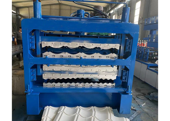 8.5*1.5*1.75m Three Layers Roof Tile Roll Forming Machine With 13-18 Stations