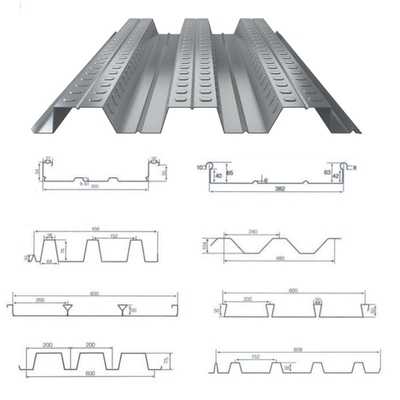 Galvanized Steel Floor Deck Roll Forming Machine High Accuracy