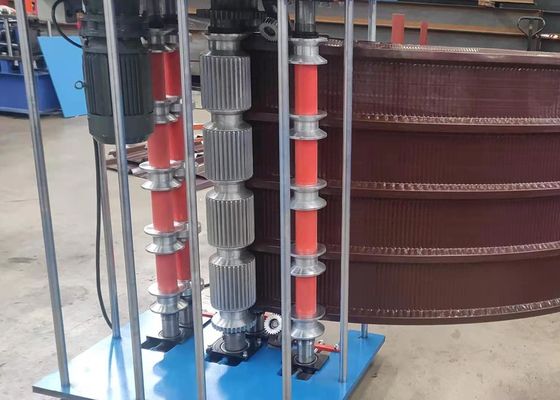 3KW Manual Crimping Bending 0.9mm Roof Roll Forming Machine
