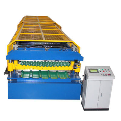 Metal Roofing Corrugated Steel Plc Wall Panel Roll Forming Machine Double Layer