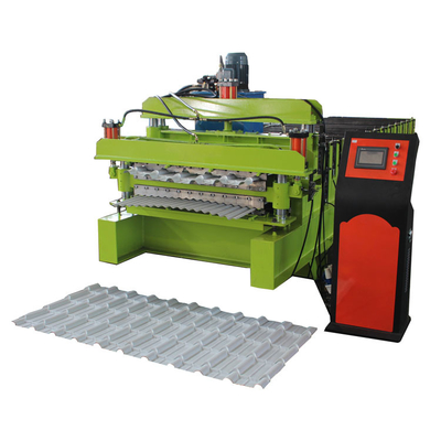 Glazed Tile Wall Panel Double Layer Roll Forming Machine For Building Material