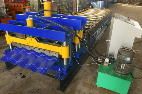 Gearbox Drive Type 0.9mm Roof Roll Forming Machine For Steel Tile Profile