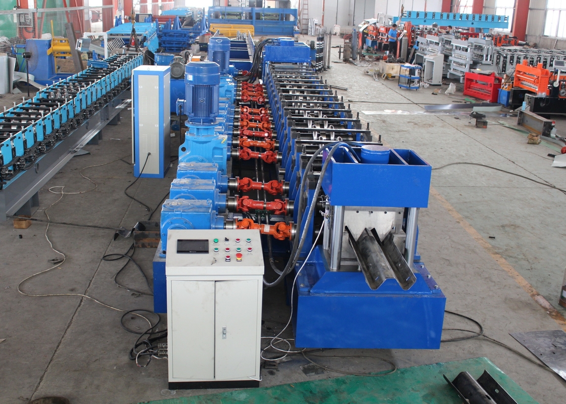 Metal W Plate Making Highway Guardrail Roll Form Machine With BeamThrie Beam Road Safety