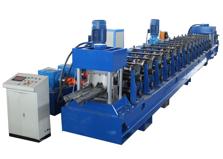 Metal W Plate Making Highway Guardrail Roll Form Machine With BeamThrie Beam Road Safety