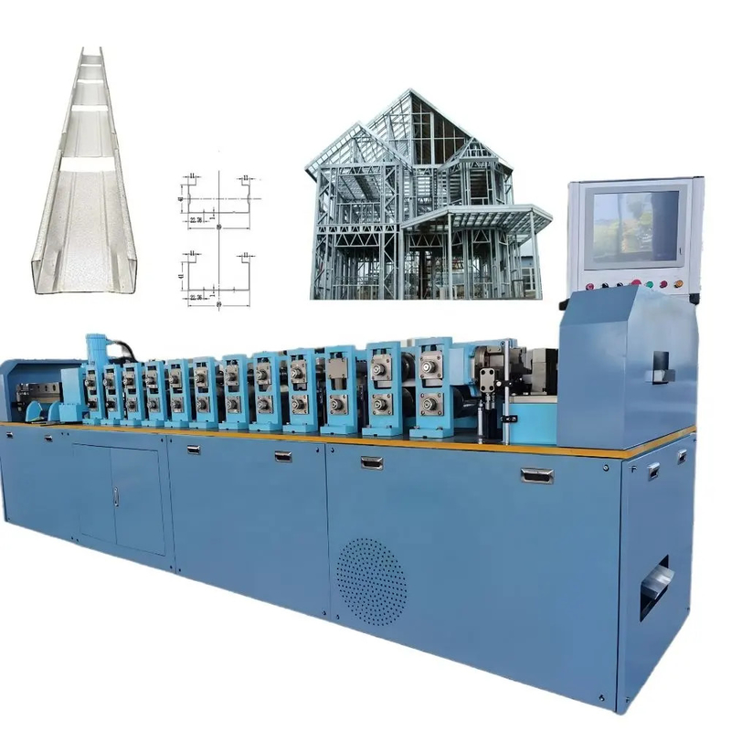 0.8-1.6mm Multiple Sizes C89 C140 C200 Light Steel Framing Machine Light Gauge Roll Forming Machine For Prefab House