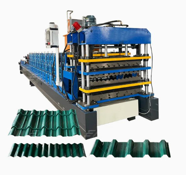 2025 new design Trapezoidal and corrugated  Double Layer Roof sheet roofing tile Roll Forming Machine