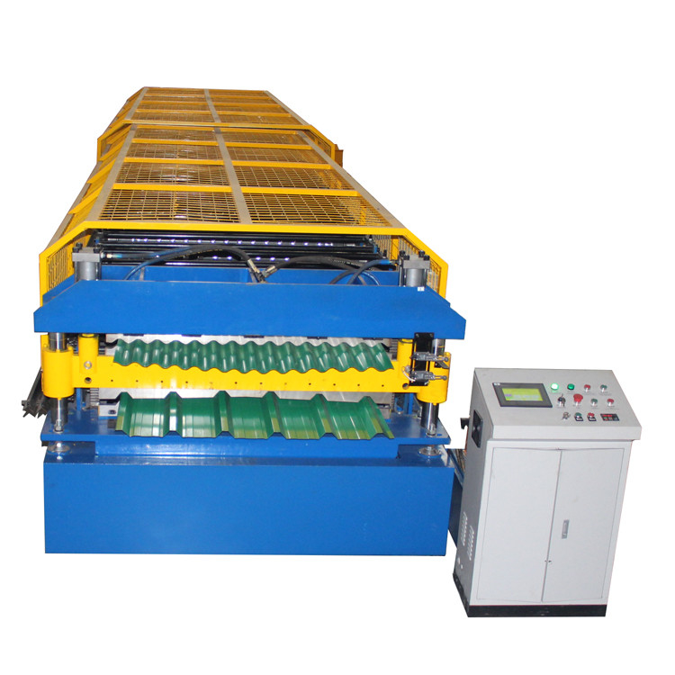 PLC Control Double Layer Metal Steel Roofing Sheet Roll Forming Machine High Speed