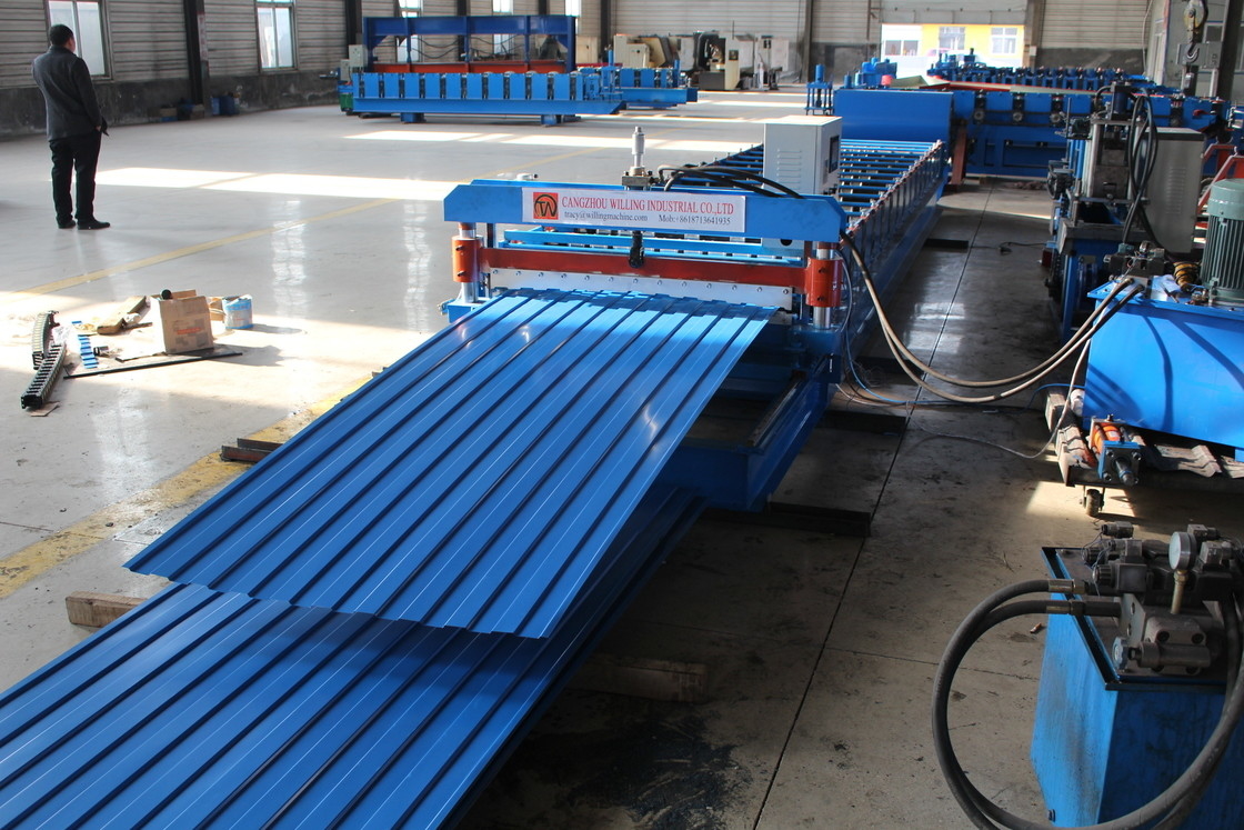 High-Accurate Fully Automatic Double Layer Steel Corrugated Roof Ibr Roofing Sheets Roll Forming Machine EN Bending Welding