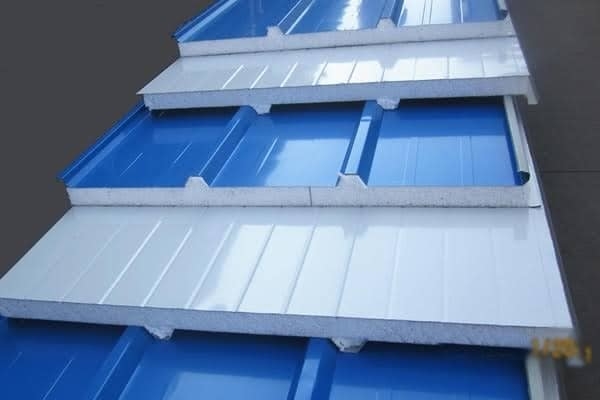 High Speed EPS Rockwool Sandwich Roof Tile Panel Production Line For Construction