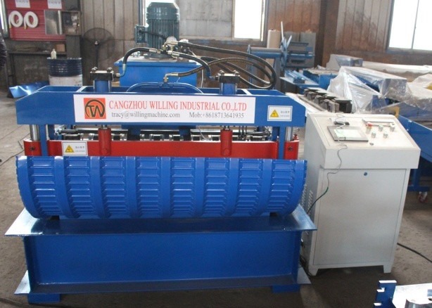 Automatic Curling 0.3mm CE Glazed Tile Roll Forming Machine