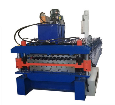 Full Auto Sheet Metal Double Layer Roll Forming Machine 15 - 18m/Min Hydraulic