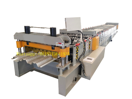 Metal Steel 380v60hz Galvanized Floor Deck Roll Forming Machine Hydraulic Cutting