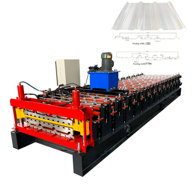 840 900 Double Layer IBR Type Roof Cold Roll Forming Machine PLC Control