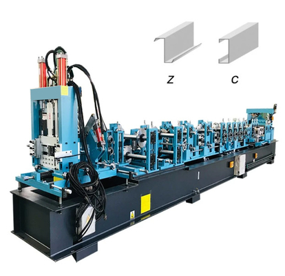 Automated CZ Purlin Roll Forming Machine Stud And Track Cold Roll Former  5.5kw